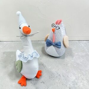 Target Bullseye’s Playground Novelty Plush Figural Set of 2 Green Goose & Hen